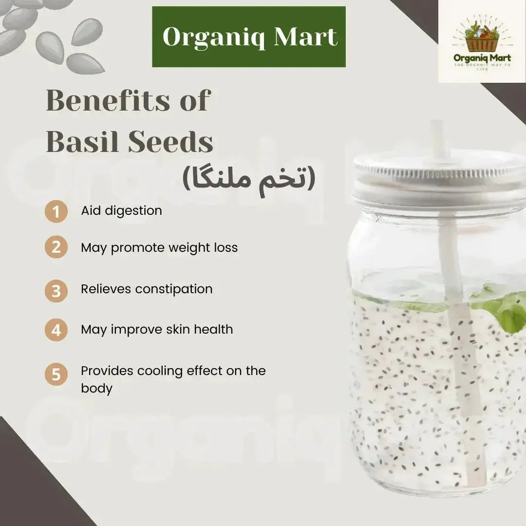 Basil Seeds (تخم ملنگا) - Organiq Mart