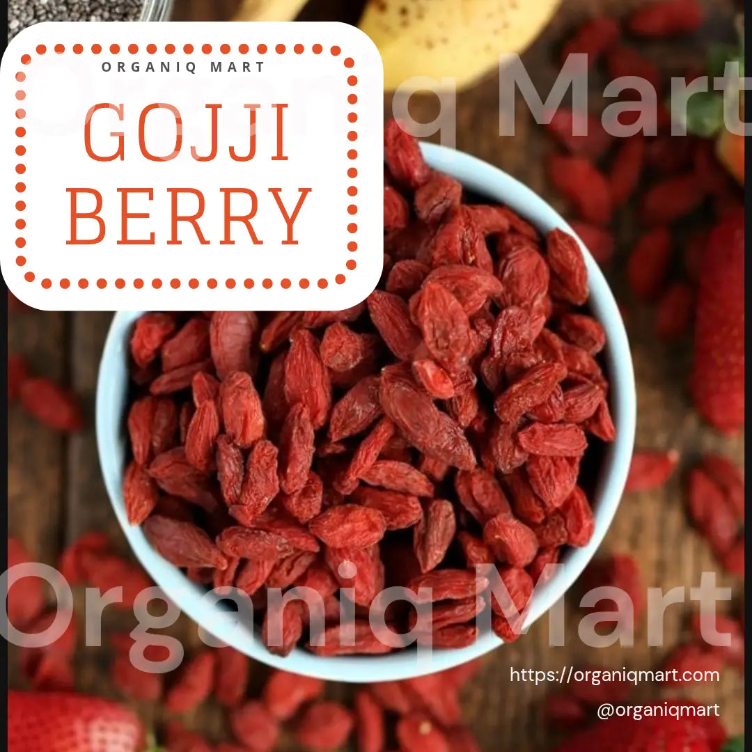 Premium sun-dried goji berries in a bowl, packed with essential nutrients for health and wellness.
